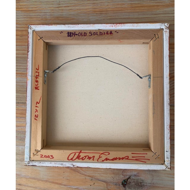 Textile 2003 "Un-Old Soldier" Abstract Acrylic Painting For Sale - Image 7 of 8