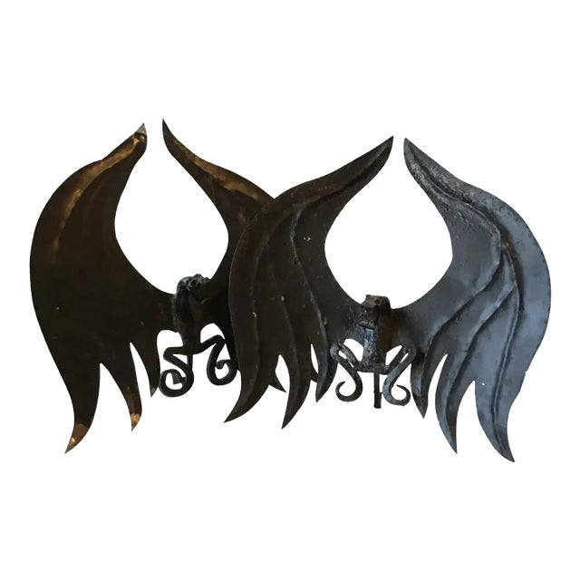 1920s Handmade Dragon Andirons For Sale