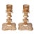 Silver Plated Copper Candlestick Holders, a Pair For Sale