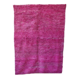 Moroccan Vintage Purple Rug 5x7 Ft For Sale