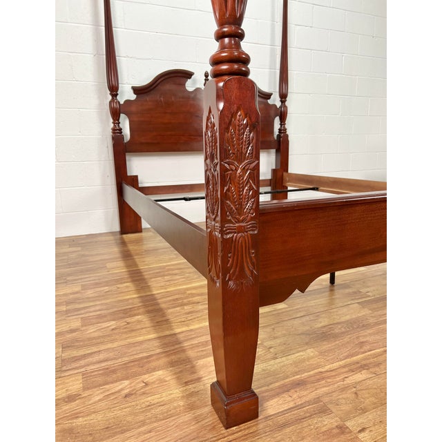 Kincaid Furniture General William Lenoir Cherry Queen Poster Bed Chairish