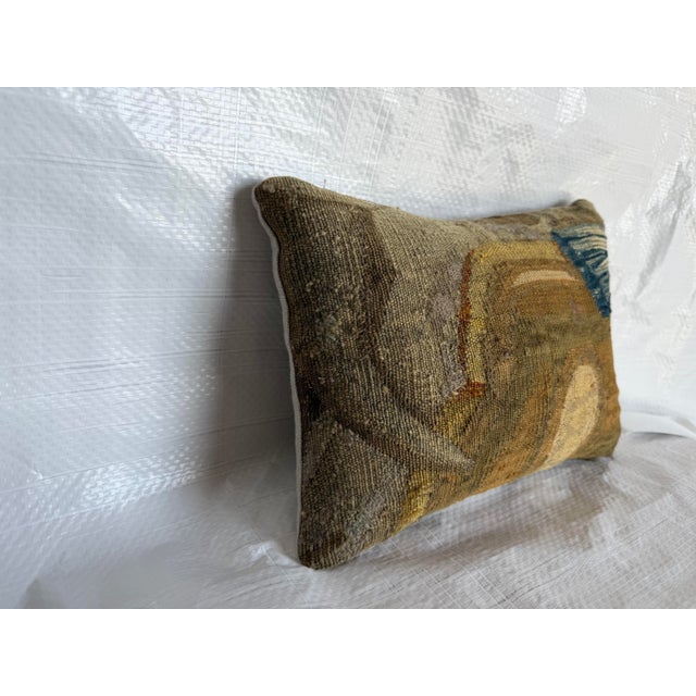 17th Century Brussels Tapestry Pillow With Abstract Motif For Sale - Image 4 of 7