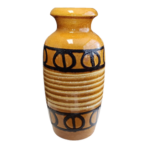 1960s Scheurich Keramik Large Circles and Stripes Vase