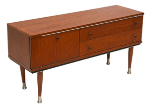 Vintage Low Teak Sideboard, 1960s