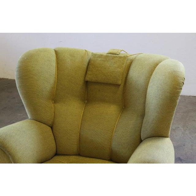 Wood Large Vintage Danish Lounge Chair, 1930s For Sale - Image 7 of 18