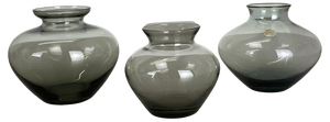 Blue & Green Tone Heart Vases attributed to Wilhelm Wagenfeld for WMF, 1960s, Set of 3