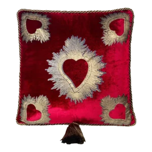 Sacred Heart Silk Velvet Pillow Cover