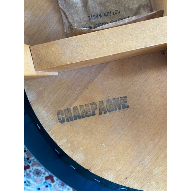 Leather Heywood-Wakefield Swivel Ottoman, Midcentury Modern, 1950s For Sale - Image 18 of 18