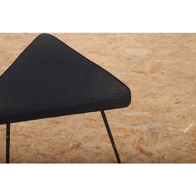 Stool with Black Metal Frame For Sale - Image 3 of 11