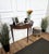 Mid-Century Italian Demi Lune Wood Inlay Wall Console or Side Table, 1960s For Sale - Image 4 of 9