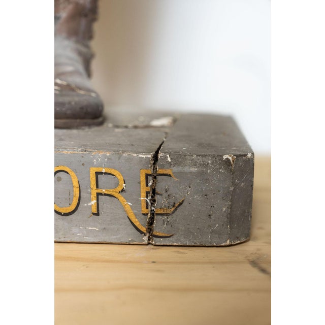 Antique Polychrome Wood and Gesso Statue of Saint Isidore For Sale In Salt Lake City - Image 6 of 14