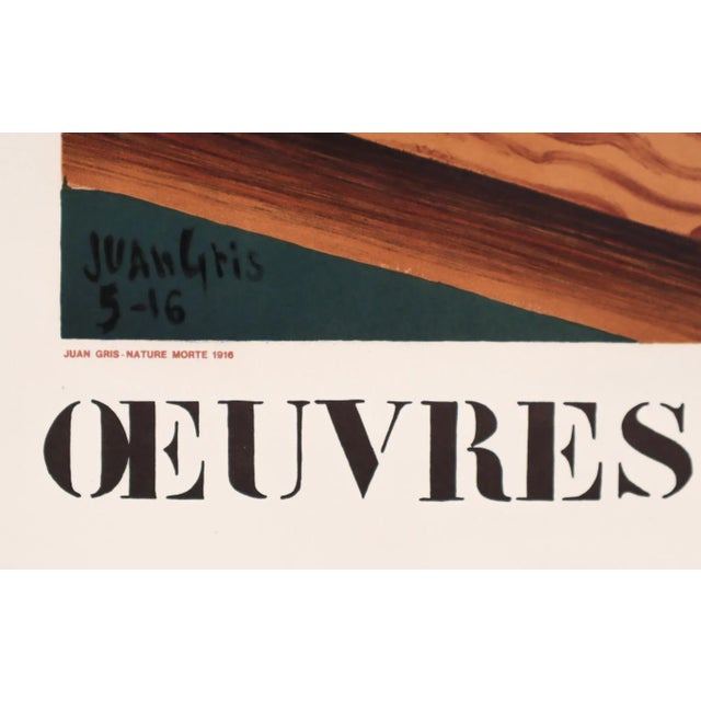 Abstract 1973 French Exhibition Poster - Oeuvres Cubistes, Berggruen (Juan Gris) For Sale - Image 3 of 5