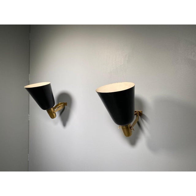 1950s Model 121 Wall Lamps by Gino Sarfatti for Arteluce, 1950, Set of 2 For Sale - Image 5 of 11