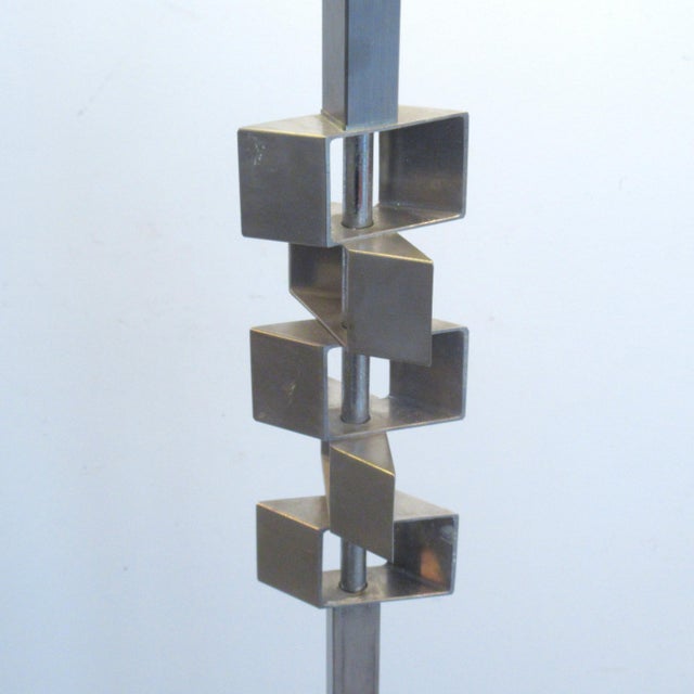 Gray Metal Floor Lamp from Xavier Feal, 1970s For Sale - Image 8 of 14