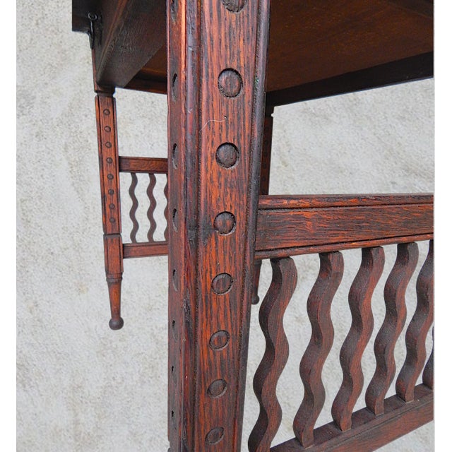 Mid 19th Century English Oak Arts & Crafts Table For Sale - Image 4 of 12