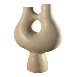 Simone Bodmer-Turner Double-Neck Vessel — Original Stoneware, Studio-Marked 2020 For Sale