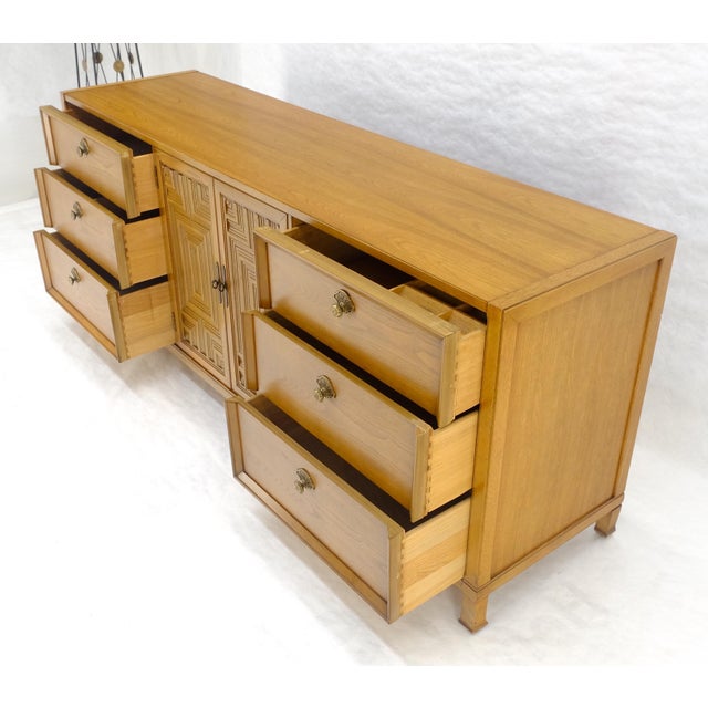 Thomasville 9 Drawers Two Door Compartment 75” Long Dresser Credenza MINT For Sale - Image 15 of 16