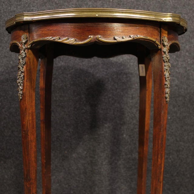 Napoleon III French Side Table with Marble Top, 1950s For Sale - Image 10 of 13