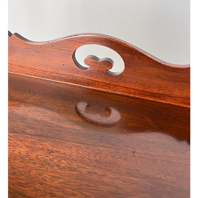 Wood Vintage Hickory Chair Colonial Chippendale Style Mahogany Server For Sale - Image 7 of 18