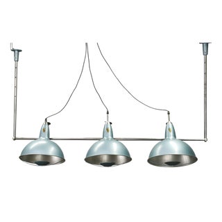 Italian Industrial 3-Light Chandelier from A.L.F Firenze, 1970s For Sale