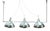 Italian Industrial 3-Light Chandelier from A.L.F Firenze, 1970s For Sale