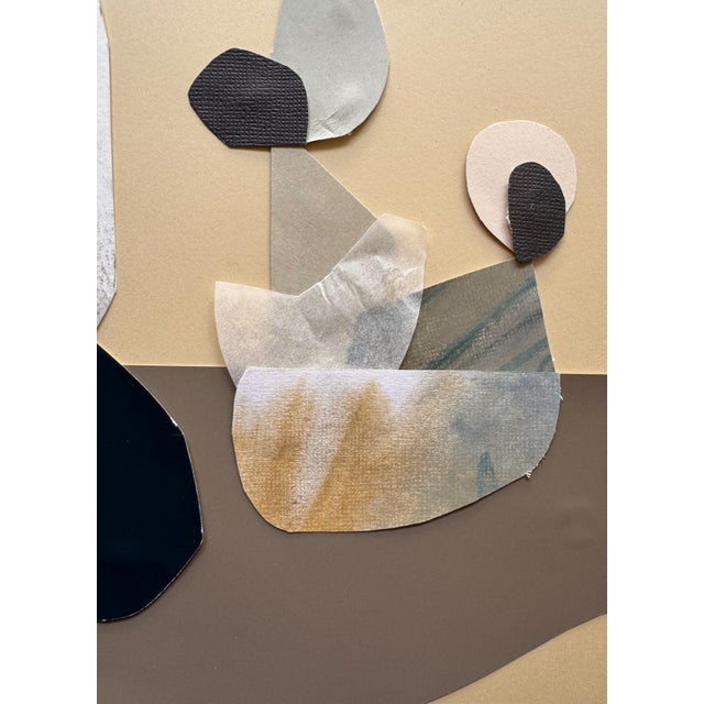 Brown "Vessel 8" Original Mixed-Media Framed Collage on Paper by Zac Woodiel For Sale - Image 8 of 10