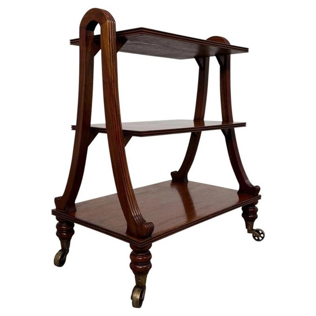 Antique Small Mahogany Trolley Bookcase For Sale - Image 6 of 9