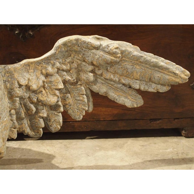 Circa 1700 Carved and Polychrome Wooden Pelican Sculpture From Tuscany