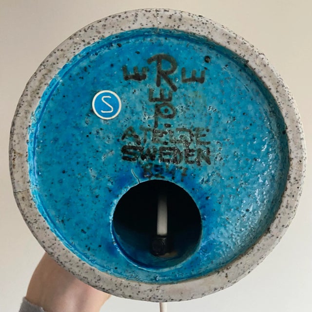 Large 1960s Stoneware Table Lamp by Inger Persson For Sale In New York - Image 6 of 6