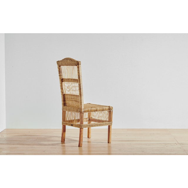 Contemporary Malawi Cane Dining Chair For Sale - Image 4 of 8