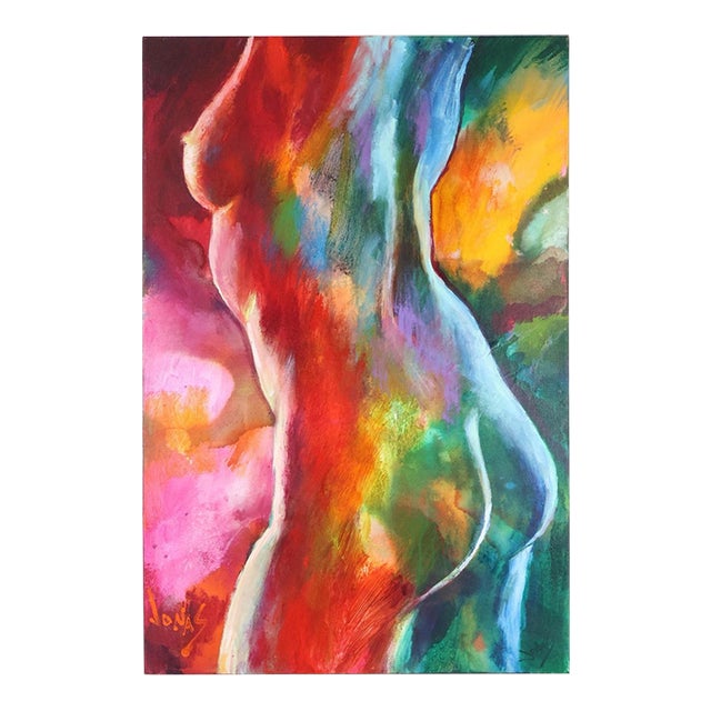 Original Jonas Gerard Oil Painting “Cotton Candy #2” / “Calypso” 24” X 36” Signed For Sale