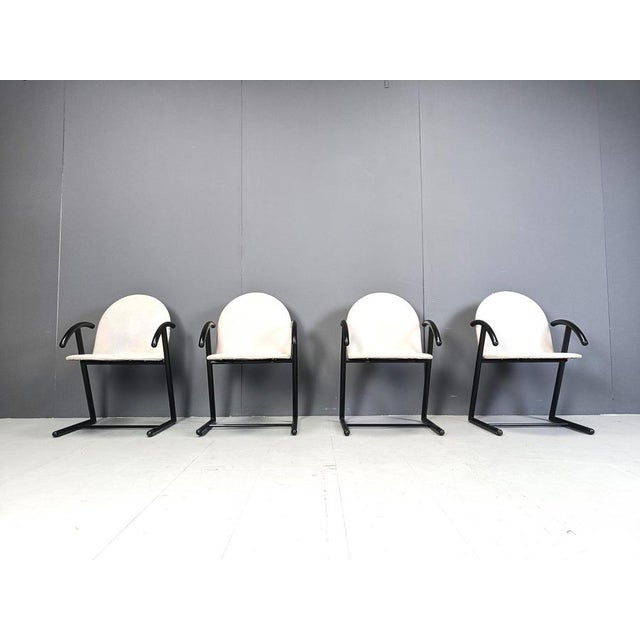Postmodern Postmodern Dining Chairs, 1980s, Set of 4 For Sale - Image 3 of 11
