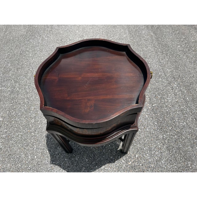 Theodore Alexander Indochine the Floral Painted Box Accent Table For Sale - Image 11 of 13