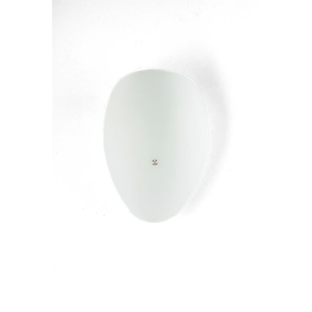 Pair opal glass on a white frame wall sconces by peil & putzler, germany, 1970s. Wonderful light effect. High quality and...