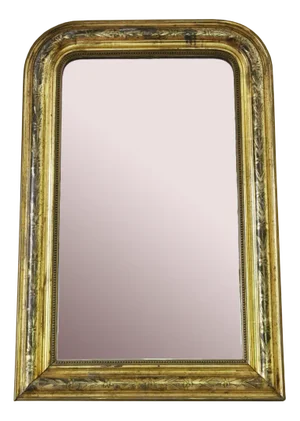 Antique Louis Philippe Gilt Overmantle or Wall Mirror, 19th Century