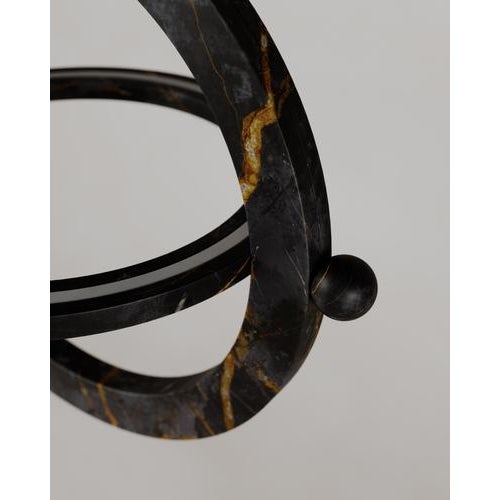 Black Marble and Stone Ring-Shaped Gaïa Lamp by Esther Knopfler For Sale - Image 6 of 16