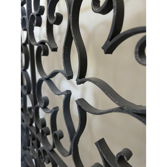 Custom Made Wrought Iron Screen For Sale - Image 4 of 4