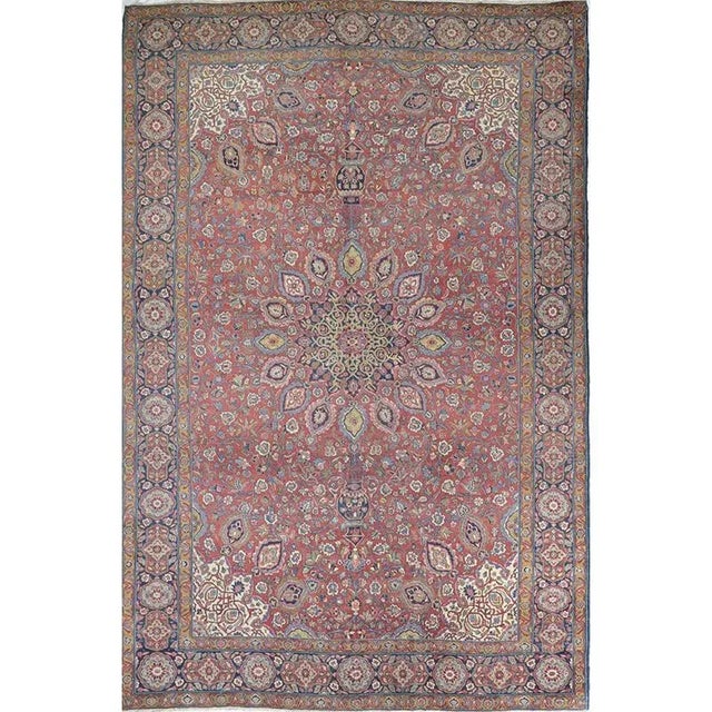 1950s Persian Tabriz Area Rug 12’7″ X 18’11” For Sale - Image 13 of 13
