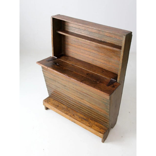Antique Farmhouse Grain Bin Storage Chest For Sale - Image 4 of 13