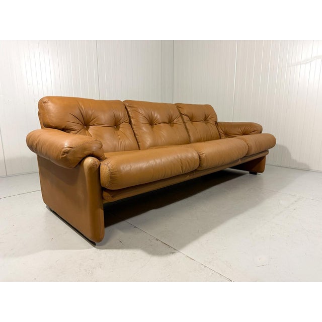 Animal Skin Leather Coronado Sofa by Tobia & Afra Scarpa for B&B, Italy, 1970s For Sale - Image 7 of 18