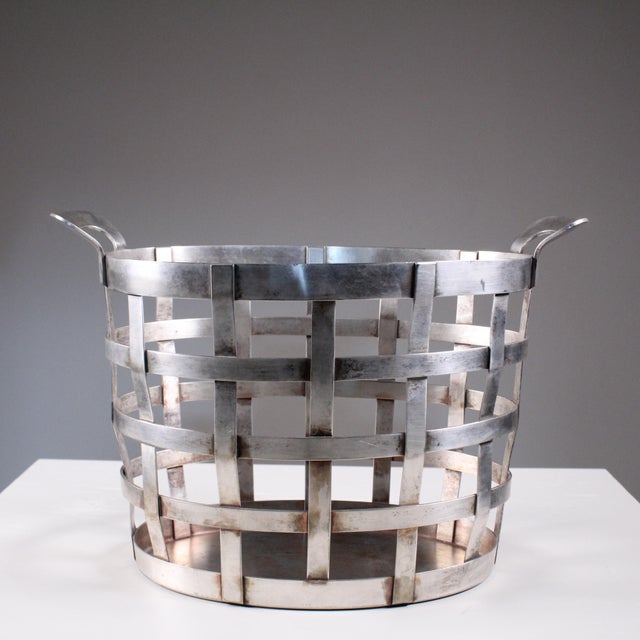 Silver Fruit Basket by Gio Ponti for Arthur Krupp, 1950s For Sale - Image 11 of 11