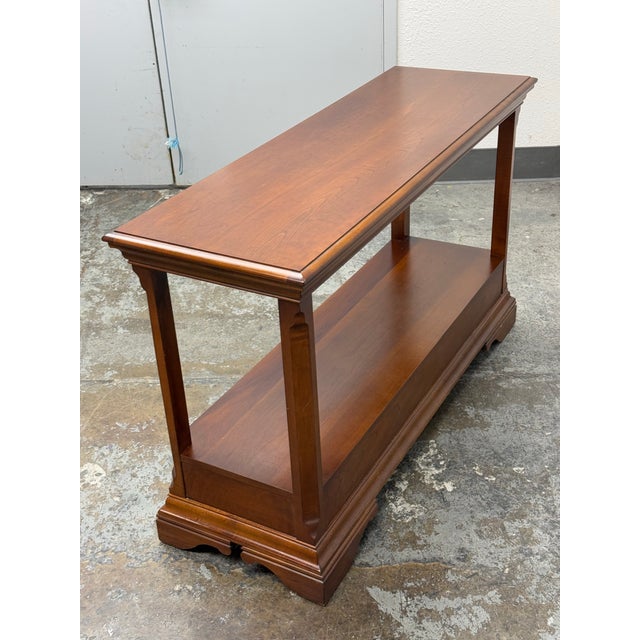 Broyhill Company Entry Table With Dual Surface + Double Drawers | Chairish