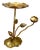 Vintage Carole Stupell Brass Lotus Leaf Accent Table For Sale