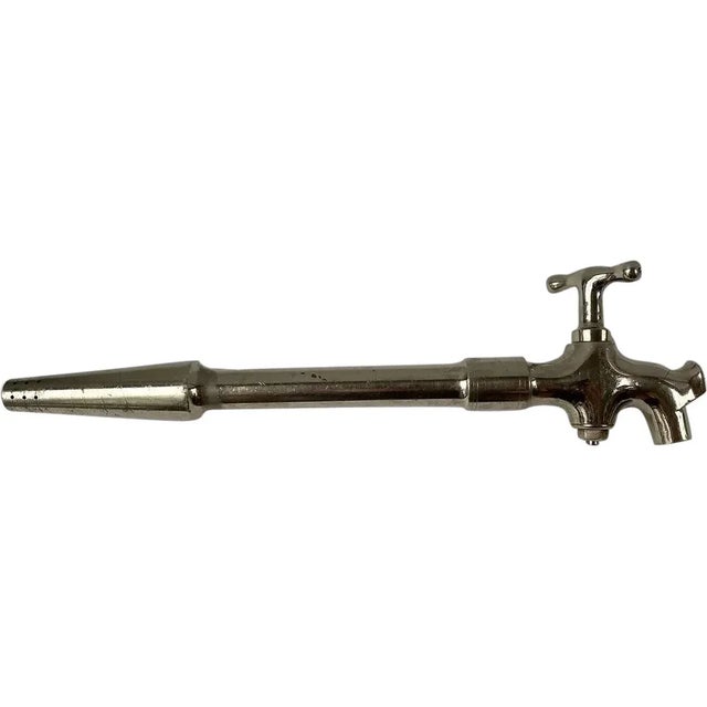 Vintage English Nickel Plated Wine Barrel / Ale Cask Spigot and Tap For Sale In Denver - Image 6 of 6