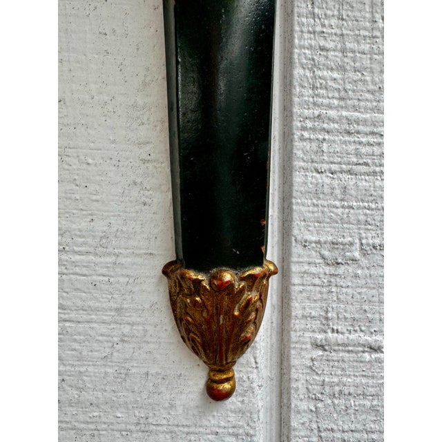Traditional Vintage Palladio Federal Style Italian Cast Aluminum Wall Sconce For Sale - Image 3 of 7