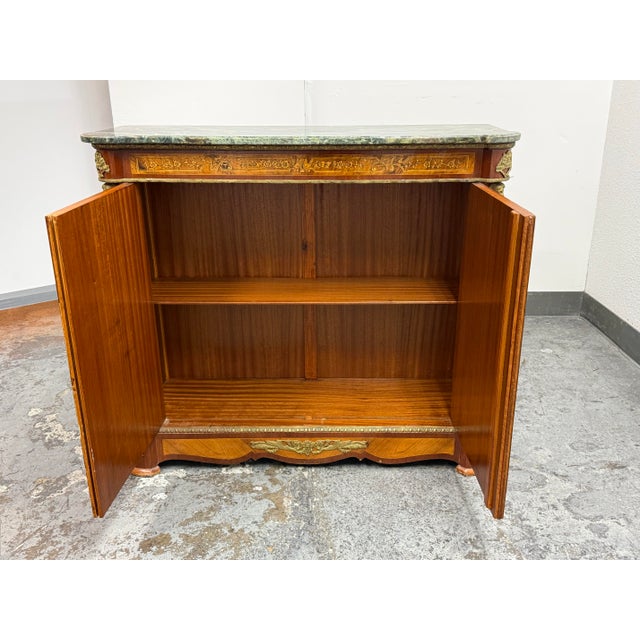 Louis XVI Style Marquetry Cabinet, Vintage For Sale - Image 4 of 12