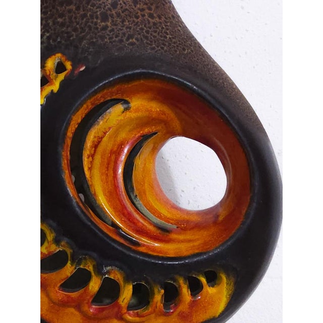 1970s West German Fat Lava Pottery Floor Lamp Base by Walter Gerhards, 1970s For Sale - Image 5 of 8