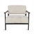 This wide accent chair combines industrial character with natural warmth in a generously proportioned silhouette....