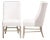 Essentials For Living Duet Performance Fabric White Armless Head Chair - Set of 2 For Sale