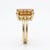Natural Citrine Cocktail Ring • Double Band Emerald Cut Gemstone Ring Us 7 For Sale - Image 6 of 6